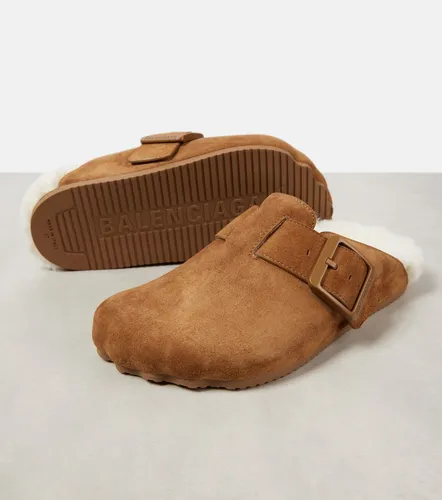 Gefütterte Mules Sunday aus Veloursleder - Balenciaga - Modalova