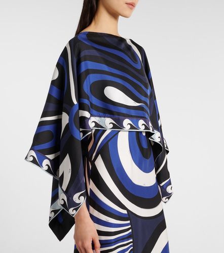 Abito lungo e mantella Iride in twill di seta - Pucci - Modalova