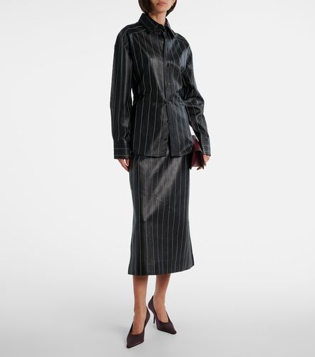 Belted leather jacket - Victoria Beckham - Modalova