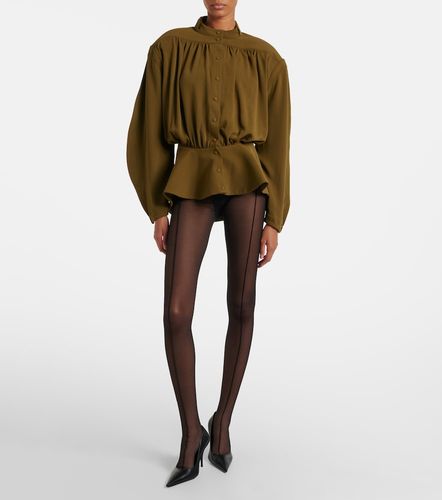 Blusa re/edit Hiver Russe de sarga de crepé - Mugler - Modalova