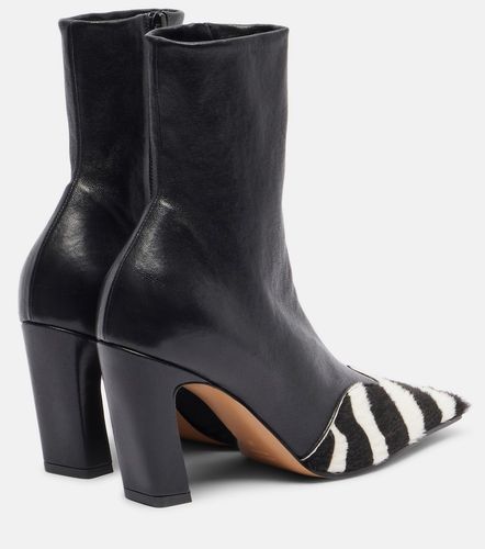 Ankle Boots Nevada 85 aus Leder mit Kalbshaar - Khaite - Modalova