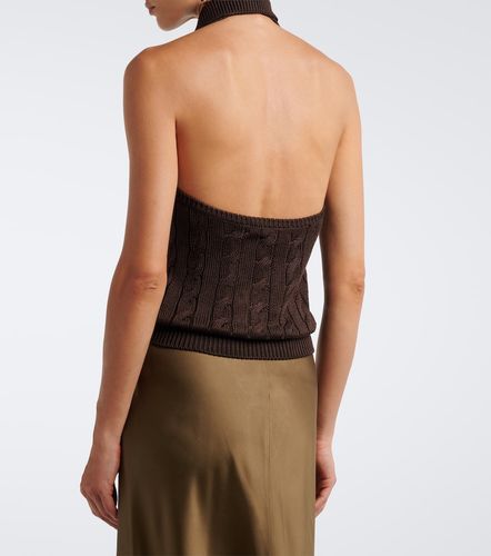 Cable-knit silk halterneck top - Ralph Lauren Collection - Modalova