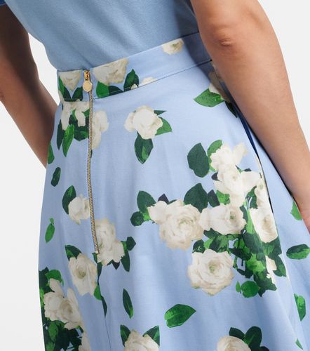 Floral faille midi skirt - Carolina Herrera - Modalova