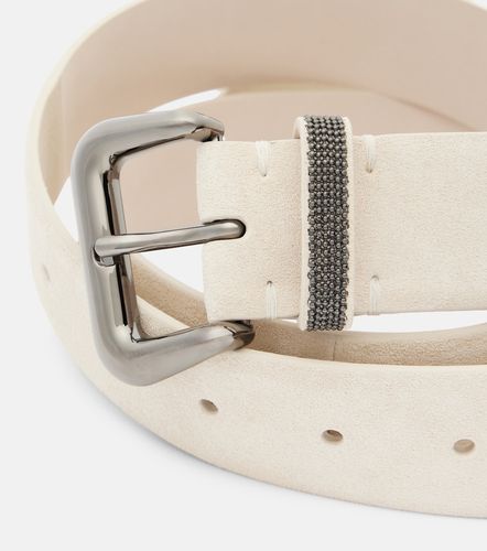 Cintura in suede con monili - Brunello Cucinelli - Modalova