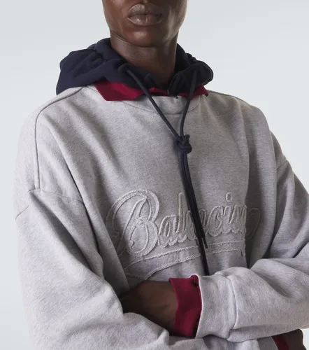 Sudadera con capucha de jersey de algodón con logo - Balenciaga - Modalova
