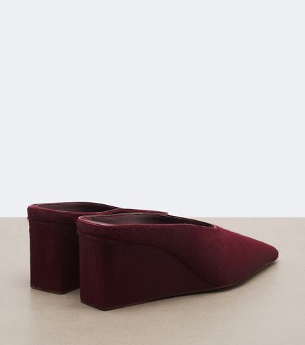 Alaïa Mules Cube in cavallino con zeppa - Alaia - Modalova