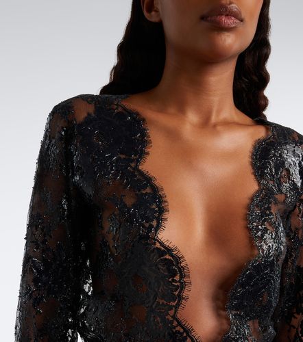 Body de encaje en mezcla de algodón - Saint Laurent - Modalova