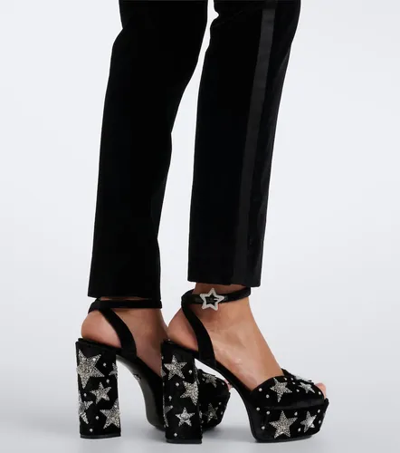 Cotton and silk velvet slim pants - Dolce&Gabbana - Modalova