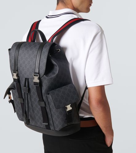 GG Canvas leather-trimmed backpack - Gucci - Modalova