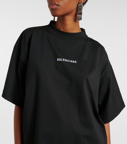 Camiseta de jersey de algodón estampada - Balenciaga - Modalova