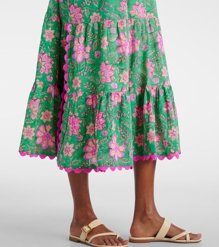 Vestido largo de algodón estampado - Juliet Dunn - Modalova