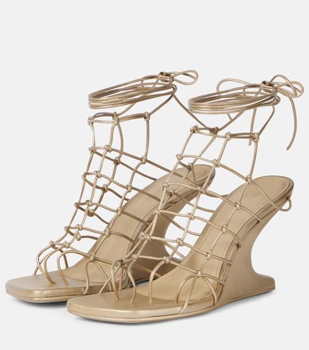 Sandali con zeppa Web Cantilever in pelle - Rick Owens - Modalova