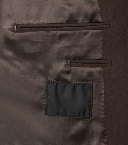 Double-breasted linen canvas blazer - Saman Amel - Modalova