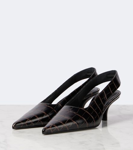Croc-effect leather slingback pumps - Toteme - Modalova
