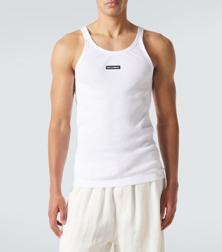 Tank top acanalado de algodón - Dolce&Gabbana - Modalova