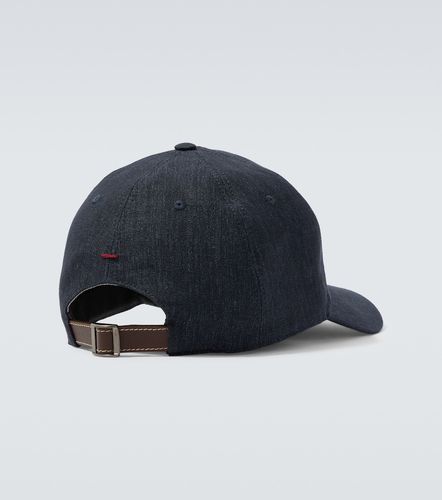 Bestickte Baseballcap aus Denim - Brunello Cucinelli - Modalova