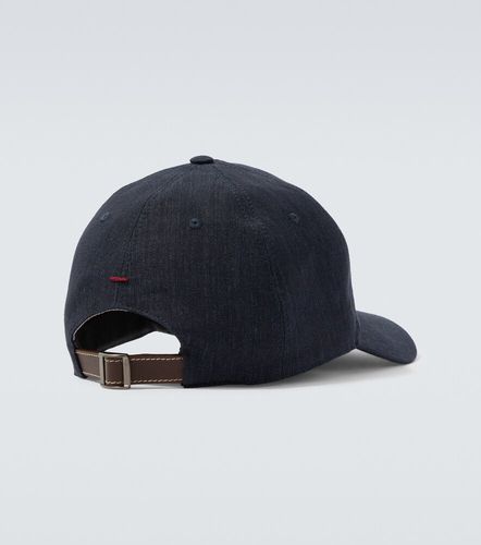 Bestickte Baseballcap aus Denim - Brunello Cucinelli - Modalova