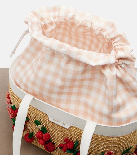 Botanica Medium raffia tote bag - Aquazzura - Modalova