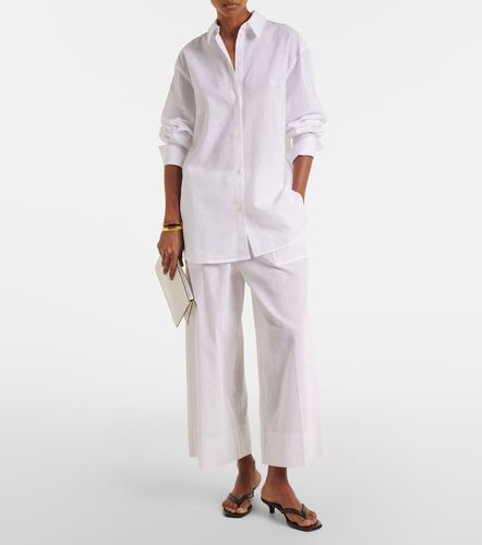 Pantaloni a gamba larga in cotone e lino - Toteme - Modalova