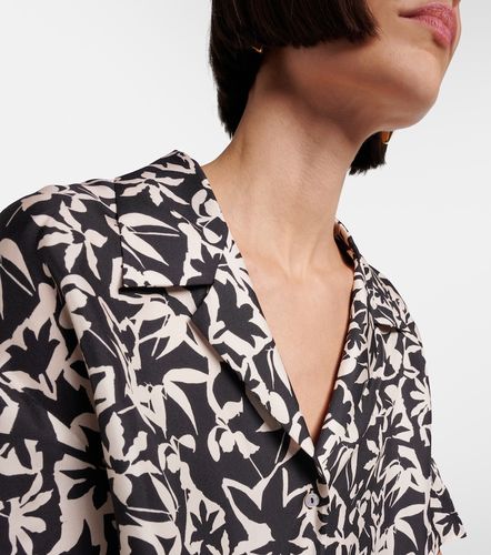 Camisa cropped Lincoln de sarga de seda - Asceno - Modalova