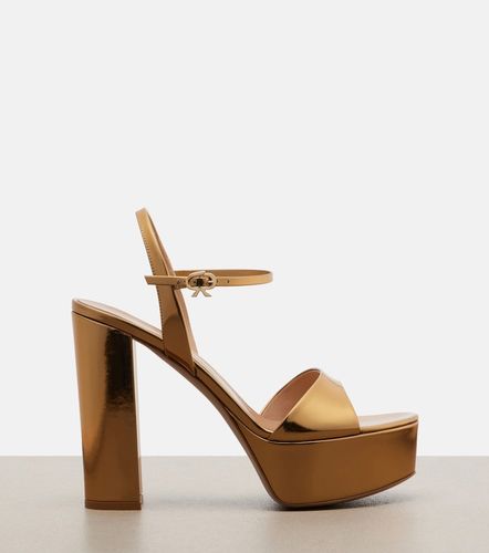Marlena metallic leather platform sandals - Gianvito Rossi - Modalova
