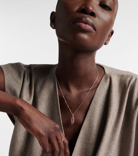Collana Move Uno Large in rosa 18kt con diamanti - Messika - Modalova
