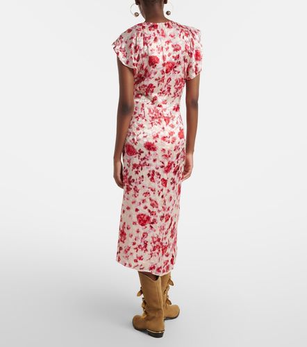 Lindsay floral ruched jacquard midi dress - Isabel Marant - Modalova