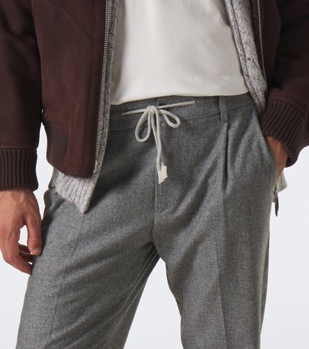 Pantalones rectos de lana, algodón y cachemir - Eleventy - Modalova