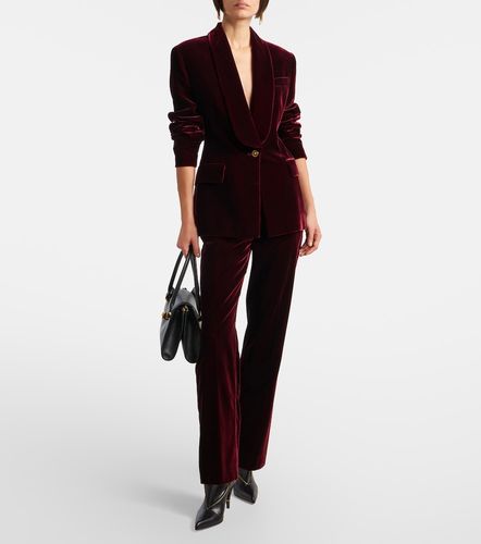 Versace Gerade Hose Medusa aus Samt - Versace - Modalova