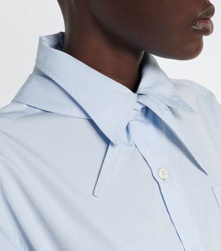 Camicia in popeline di cotone con fiocco - Prada - Modalova