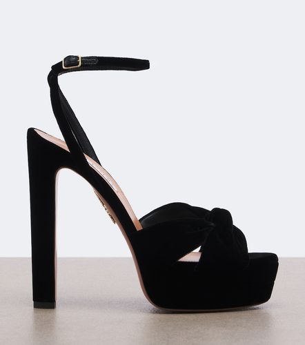 Salones con plataforma Cupid de terciopelo - Aquazzura - Modalova