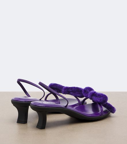 Mimi shearling and leather slingback sandals - Loewe - Modalova