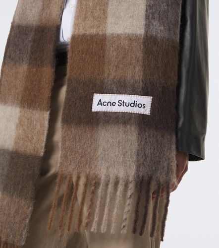 Sciarpa in misto alpaca e lana a quadri - Acne Studios - Modalova