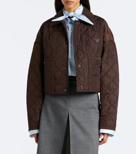 Cropped Jacke aus Re-Nylon mit Cord - Prada - Modalova