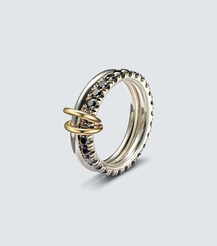Anillo Enzo de plata de ley y oro de 18 ct con diamantes negros - Spinelli Kilcollin - Modalova