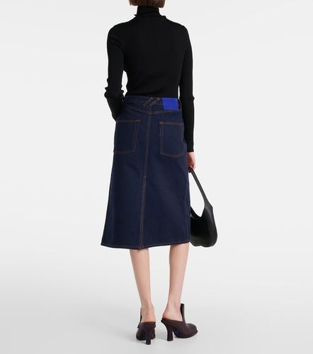 High-Rise Midirock aus Denim - Burberry - Modalova