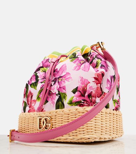 Secchiello Taormina in rafia con stampa - Dolce&Gabbana - Modalova