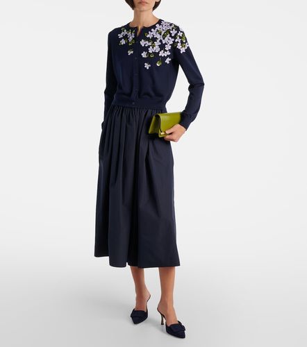 Cardigan in seta e cotone con ricamo - Carolina Herrera - Modalova