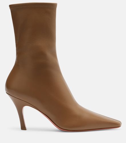 Jamie leather ankle boots - Amina Muaddi - Modalova