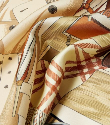 Pañuelo de sarga de seda estampado - Burberry - Modalova