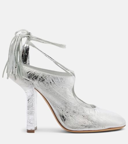 Metallic leather mules - Dries Van Noten - Modalova