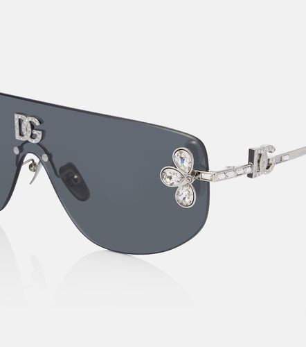 DG crystal-embellished aviator sunglasses - Dolce&Gabbana - Modalova