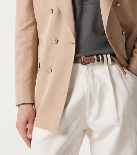 Debossed leather belt - Brunello Cucinelli - Modalova