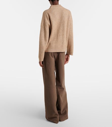 Pantaloni a gamba larga in cotone con monili - Brunello Cucinelli - Modalova