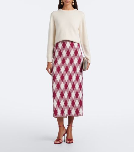Argyle wool-blend pencil skirt - Oscar de la Renta - Modalova