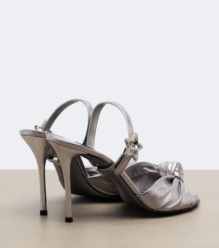 Verzierte Sandalen aus Metallic-Leder - Dolce&Gabbana - Modalova