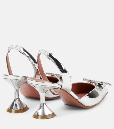 Begum 70 mirrored leather slingback pumps - Amina Muaddi - Modalova