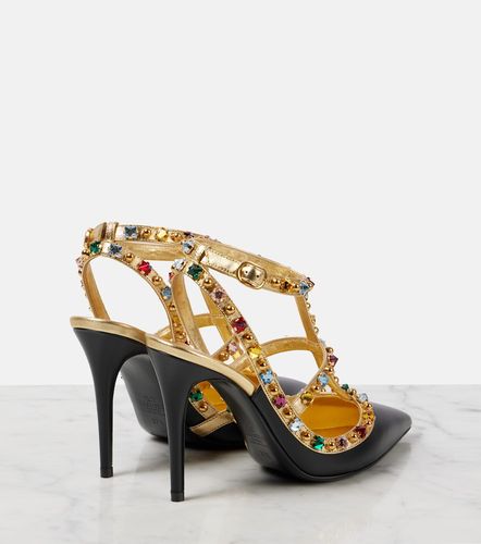 Rockstud leather slingback pumps - Valentino Garavani - Modalova