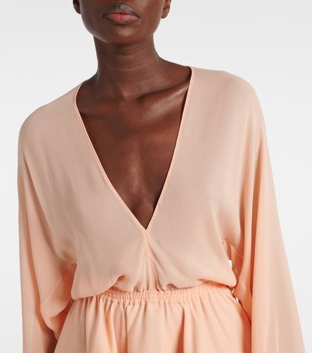 Alaïa Vestido largo de georgette con peplum - Alaia - Modalova