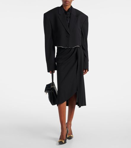 Draped gathered crepe midi skirt - Balenciaga - Modalova